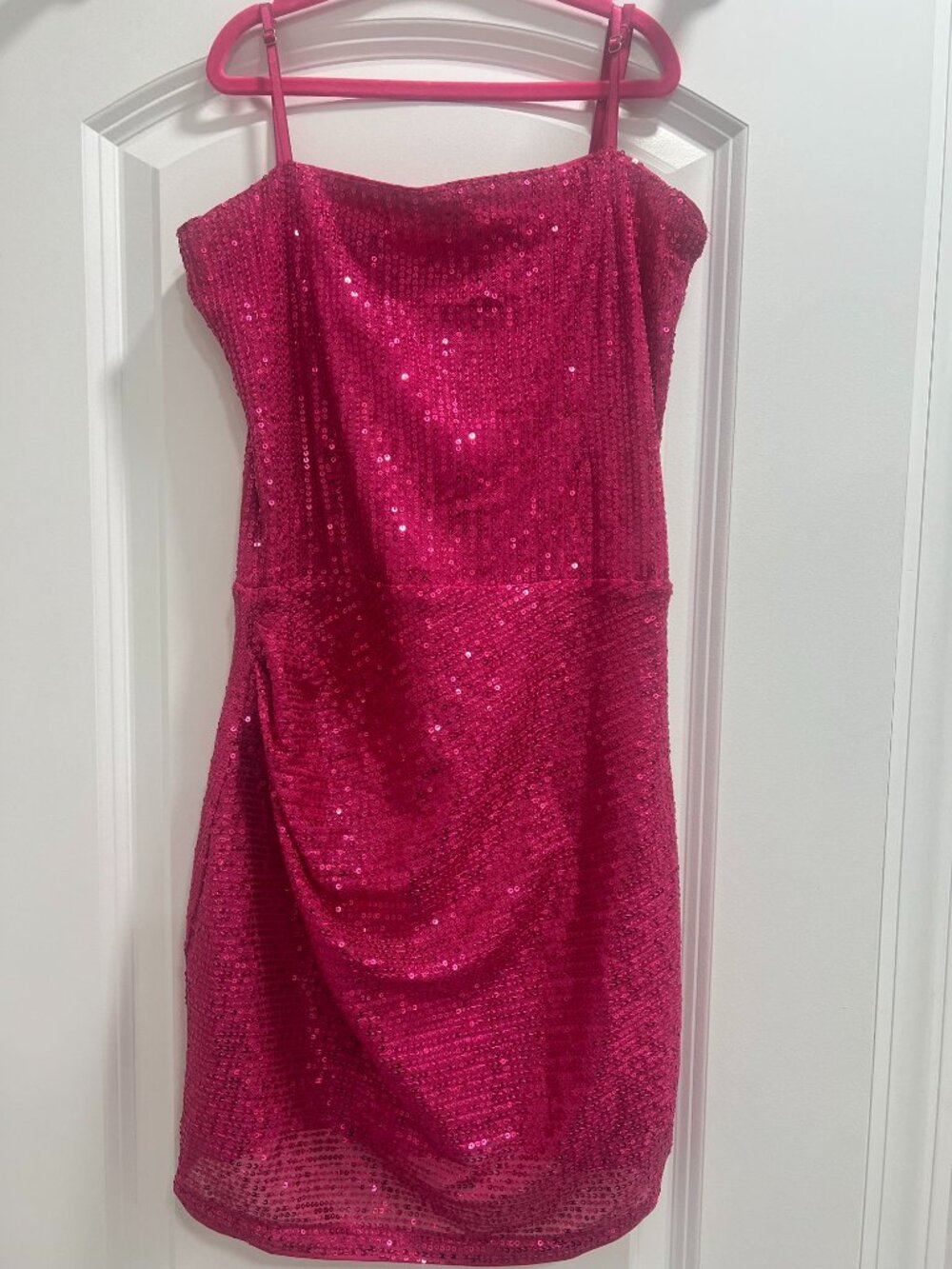 Katie J NYC Sequin Maddie Dress Pink Size Tween XL (14)
